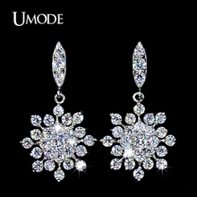 UMODE The Snowflake Zirconia Shiny Light CZ Stone Drop Earrings Handmade Jewelry Wedding Earrings Long Earrings For Women UE0039 2024 - buy cheap