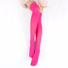 Sexy Over Knee Candy Color Women Stockings Trendy Medias Velvet Stocking Cute Thigh High Stockings 2024 - buy cheap