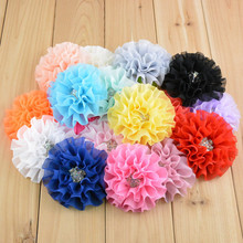 300pcs/lot 3.54 " Layered Chiffon Flowers Solid Fabric Flower For Shoes Clothing Hair DIY Garment Accessories Free Shipping FH46 2024 - buy cheap