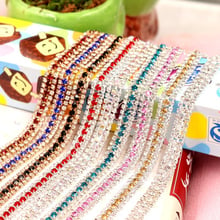 1 yard Crystal Dense Rhinestone Chain 9mm Silver Claw Glue on Rhinestone Trim Cup Chain DIY Beauty Accessories 2024 - buy cheap