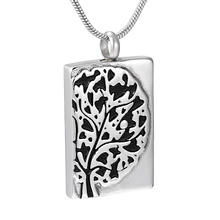 IJD9913 Tree of Life Engravable Personal Tag Stainless Steel Cremation Ashes Urn Pendant Necklace-Tree of Life Memoria Necklace 2024 - buy cheap