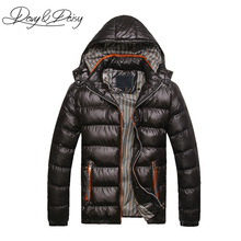 Drymargarida jaqueta masculina de inverno, casaco quente com capuz acolchoado, slim fit, roupas de marca 2024 - compre barato