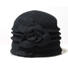 2019 New Women Fedoras Pure Wool Dome Winter Hats For Women Floral Casual Brand Warm Lady Autumn Floppy Soft Girls 2024 - buy cheap