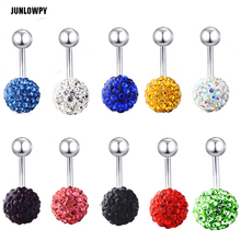 JUNLOPWY ombligo para mujer aro Piercing Acero quirúrgico 14g perforación de campana barra joyería corporal a la moda 10 colores 2024 - compra barato