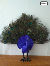 real life blue peacock model foam&feather simulation beautiful peacock bird gift about 35x50cm xf0325 2024 - buy cheap