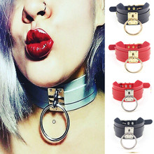 Collar Harajuku de acero inoxidable para mujer, Gargantilla Sexy de cuero Pu, cinturón gótico Bondage, joyería punk 2024 - compra barato