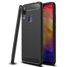 Funda blanda para Xiaomi Redmi Note 7, funda de silicona de poliuretano termoplástico suave con textura de fibra de carbono, carcasa trasera para Redmi Note 7 Pro 2024 - compra barato