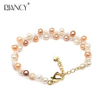 Fashion beautiful Multicolor natural freshwater small pearl bracelet female multilayer double bracelet pearl 2024 - buy cheap