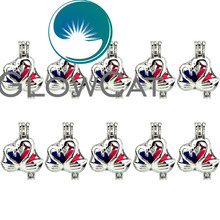 10x K641 Cute Swan Couple Pearl Cage Jewelry Making Essential Oil Diffuser Beads Cage Locket Pendant Lover Girl 2024 - buy cheap
