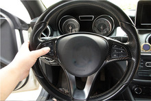 Embellecedor del marco de la cubierta del botón del volante ABS de fibra de carbono para mercedes-benz Clase C W205 GLC X253 E clase W213 2015-18 2024 - compra barato