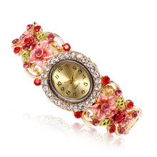 Элегантные женские часы, кварцевые, со стразами 2024 - купить недорого