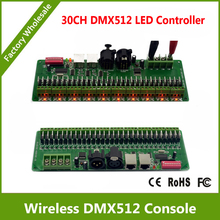 Controlador led DMX rgb, 30 canales, DC9-24V, PWM, decodificador constante dmx 2024 - compra barato