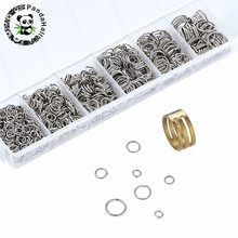 Unids/caja de 4 ~ 10x0,7 ~ 1mm, anillos de salto de hierro único abierto para fabricación de joyas DIY con anillo de latón de herramienta, 1500 2024 - compra barato