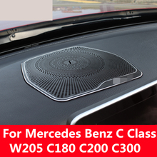 Stainless Steel Car Door Audio Speaker Frame Decoration Cover Trim Interior For Mercedes Benz C Class W205 C180 C200 C300 2024 - buy cheap