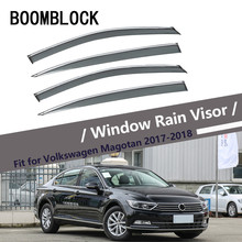 BOOMBLOCK-cubiertas para ventana de coche, visera para ventana, Deflector de viento para lluvia solar, protector ABS para Volkswagen VW Magotan 2018 2017 2024 - compra barato