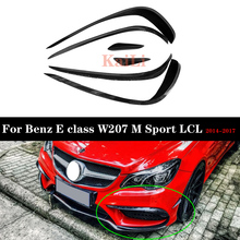 W207 Carbon Fiber Canards Front Bumper Splitter Lip Spoiler For Benz E Class W207 Sport Edition 2014-2017 2024 - buy cheap
