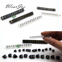 Wholesale 5pcs/lot Mini Acrylic Combined Price Tag Euro HK US Dollar Adjustable Number Pricing Label Jewellery Store Accessories 2024 - buy cheap
