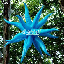 Nice hanging inflatables blue stars,octopus tentacles led lights decoration for stage and night club theme 2024 - buy cheap