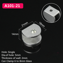 Braçadeiras de vidro de alumínio 10 gêmeos para 6 a 8mm, placa de vidro em formato de semicírculo, suporte de grampos, prateleira 2024 - compre barato
