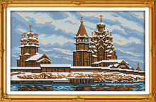 Snow-covered landscape(4) cross stitch kit 14ct 11ct count printed canvas stitching embroidery DIY handmade needlework 2024 - buy cheap