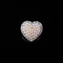 50pcs Heart Pearl Crystal Flatback Rhinestone Applique Accessories Hairpin Hair Clip Wedding Shoes Bag Dress Decor Embellishment 2024 - buy cheap