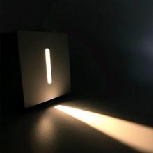 Luz de led embutida para escada, 1w, 3w, corredor, escada, ambiente interno, ip20, luz de canto, caminho, lâmpada, frete grátis