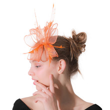 Sinamay-Pinzas para el pelo Vintage para mujer, tocado de Boda nupcial, accesorios para el cabello florales para fiesta, té 2024 - compra barato