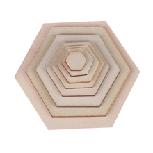 10-30mm 50/100pcs/pack New Hexagonal Shape Wood DIY Laser Cut Embellishment Craft Decor Ornaments Wedding 2024 - buy cheap