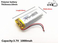 1pcs/lot Good Qulity 3.7V,1000mAH,102050 Polymer lithium ion / Li-ion battery for TOY,POWER BANK,GPS, 2024 - buy cheap