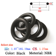 CS 1.27mm Fluoro Rubber O-Ring 10pcs Washer Seals Plastic gasket Silicone ring film oil and water seal gasket NBR material Ring 2024 - buy cheap