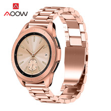 Correa de reloj de acero inoxidable para Samsung Galaxy Watch, banda de Metal de oro rosa, 3 puntero, 18mm, 20mm, 22mm, 42mm, 46mm, SM-R800, SM-R810 2024 - compra barato