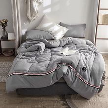 New Luxury Cotton Winter Quilt twin full queen king Blankets stripe Bed Cover Children Adults duvet white gray soft Comforters 2024 - compre barato