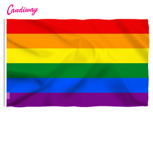 Lgbt-Bandera de arcoíris para interiores y exteriores, Bandera de 3x2 pies, de poliéster, Orgullo Gay, 90x60cm, nuevo 2024 - compra barato