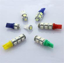 10PC/LOT T10 5SMD 5050 LED Indicator light Auto Instrument lamp bulb T10 4smd short 12V 1W T10 9SMD 13SMD W5W blue red green 2024 - buy cheap
