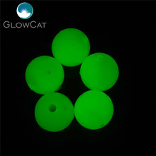 5 шт./лот Светящиеся в темноте зеленые светящиеся бусины 8 мм 10 мм 12 мм 15 мм 18 мм в подарок 2024 - купить недорого
