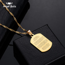 Drop Shipping Allah Stainless Steel Pendant Quran Necklace Islam Muslim Arabic God Messager Gift Middle East Arab Jewelry 2024 - buy cheap