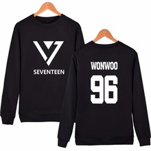 Sudadera con capucha de KPOP SEVENTEEN para mujer, jersey de cuello redondo, Sudadera con capucha de Seventeen Idol K pop, ropa de chándal para mujer 2024 - compra barato