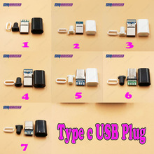 5 pces usb 3.1 2.0 tipo c USB-C macho plug conector 4 em 1 pcb conector 2024 - compre barato
