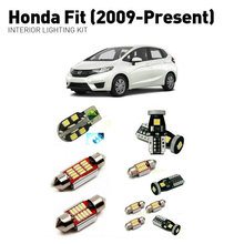 Luzes led internas para honda fit 2009 + 6 peças, kit de lâmpadas automotivas, estilo canbus 2024 - compre barato