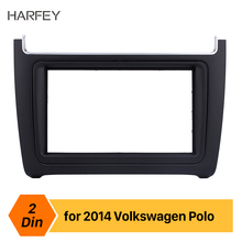 Harfey-Kit de embellecedor de bisel para tablero de coche, montaje de CD, Marco estéreo, ajuste de Audio, 2 Din, para Volkswagen Polo 2014 2024 - compra barato