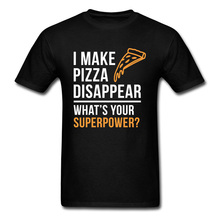 WHATS YOUR SUPERPOWER? T-shirt Men Funny Tshirt Pizza Lover T Shirts Letter Printed Clothes Students Tops Tees Custom Cotton 2024 - buy cheap