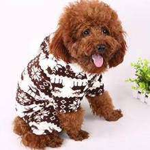 Пальто для собак, новейшая зимняя мягкая теплая одежда для собак, щенков, зимняя одежда, толстовки со снежинками и оленями, комбинезон 2024 - купить недорого