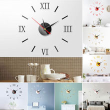 Modern DIY Large Wall Clock Kit 3D Mirror Surface Sticker Home Office Room Decor 2024 - buy cheap