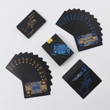 1 Набор ПВХ покер водонепроницаемые пластиковые игральные карты черные покерные комплекты карт классические Волшебные трюки инструмент Семейные веселые игры для вечеринок 2024 - купить недорого