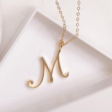 Small letter Label Simple Initial Logo alphabet M Necklace Fashion Symbol English Initials Letters Charm Pendant Jewelry 2024 - buy cheap