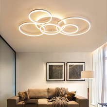 2018 Modern LED Chandelier Living Room lustre luminaria Brown/White Ceiling Chandelier Lighting kroonluchter  Free shipping 2024 - buy cheap