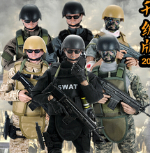 Realmente! Conjunto de bonecos de batalha militar, conjunto de brinquedos soldados com caixa de varejo, uniforme preto, 1 peça, 12 polegadas, 1/6 2024 - compre barato