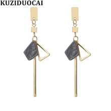 Kuziduocai New Fashion Jewelry Punk Geometric Dangle Triangle Statement Drop Earrings For Women Girls Brincos Pendientes E-1918 2024 - buy cheap