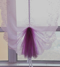 Romantic Purple Embroidered Balloon Curtain Voile Curtain Yarn Translucidus Finished Curtain Roman Curtain for Window Treatment 2024 - buy cheap