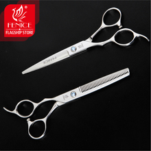 Fenice 6.0 inch professional hair scissors set left-handed cutting and thinning shears JP440c salon hairdressing styling tools 2024 - buy cheap